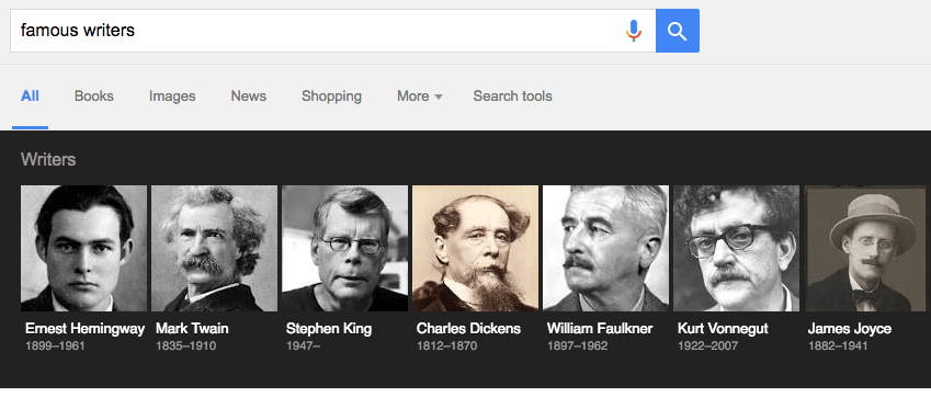 Google Knowledge Graph Image Carousel