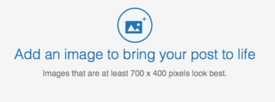 LinkedIn add image to article