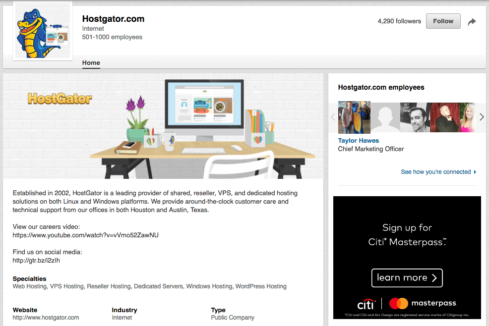 HostGator LinkedIn