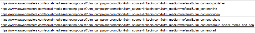 UTM Parameter Examples