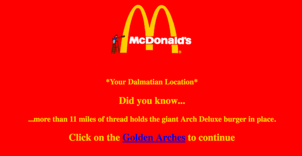 1990s Website Welcome Page