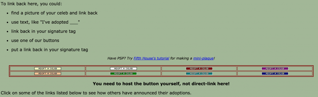 1990s Website Link Button