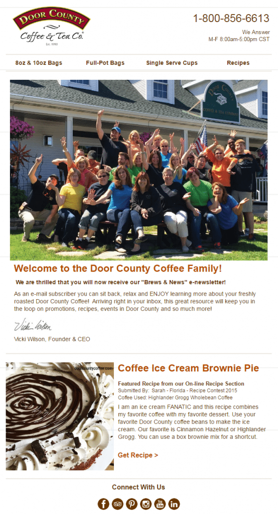 Welcome Email example