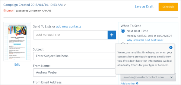 best time to send email