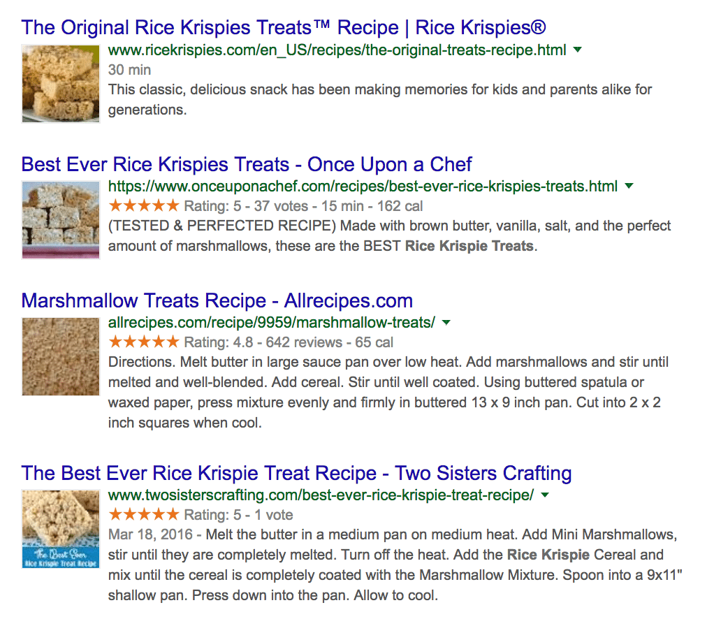 recipe rich snippet