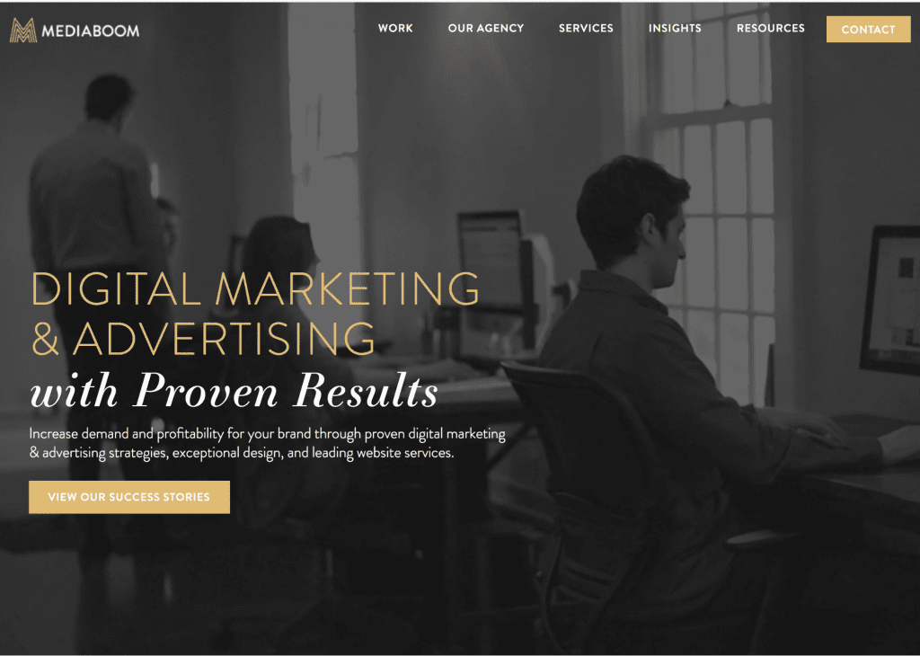 website design with video on homepage