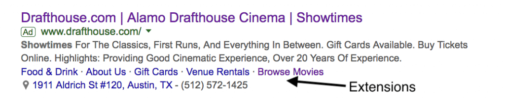 google ppc ad extensions