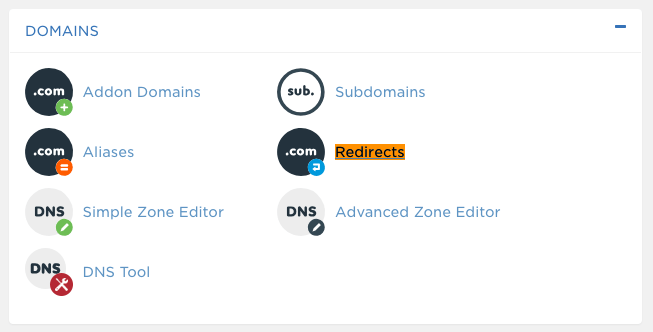 implement domain redirects on hostgator