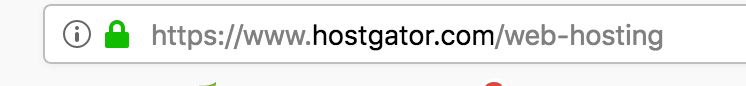 website with ssl certificate shows green lock icon