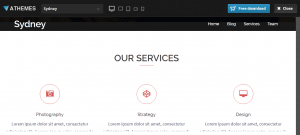 example of desktop version of responsive website