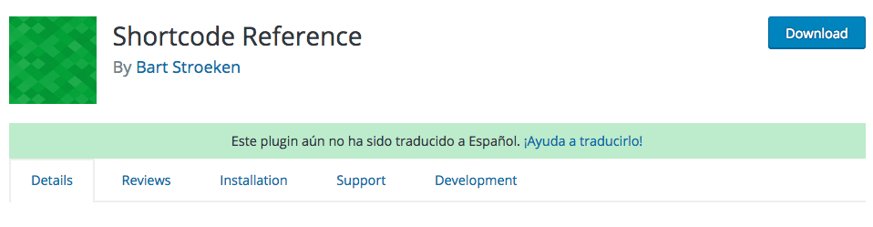 shortcode reference