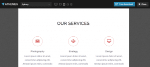 example of tablet version of responsive website