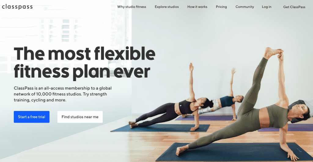 example of website with usp in header