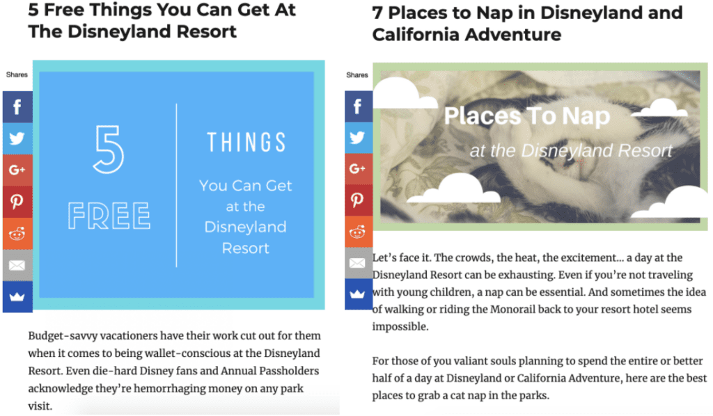 disneyland blogs for writing portfolio